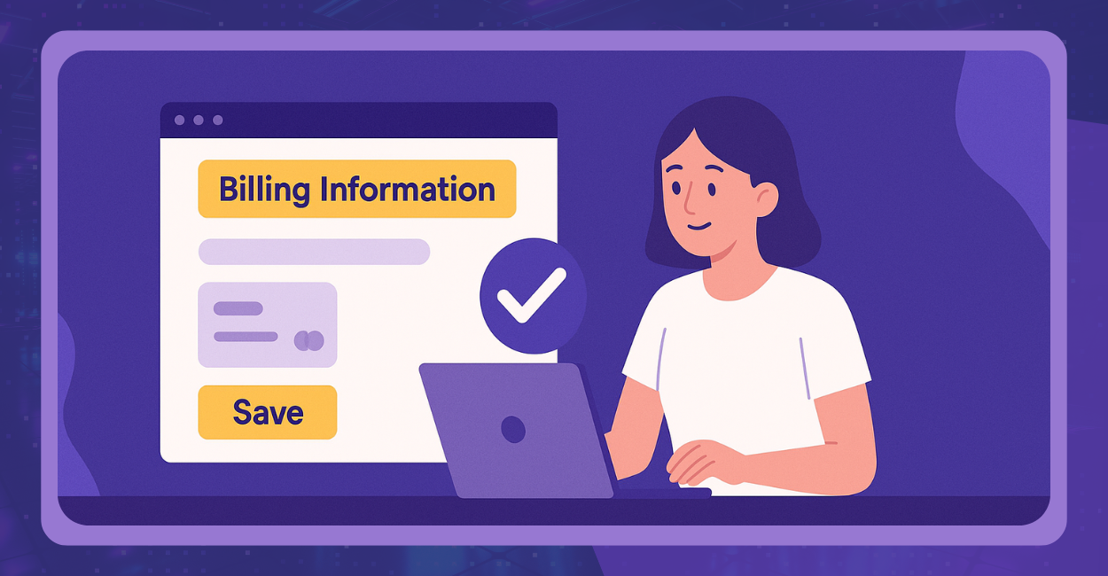 How to update your billing information - Header
