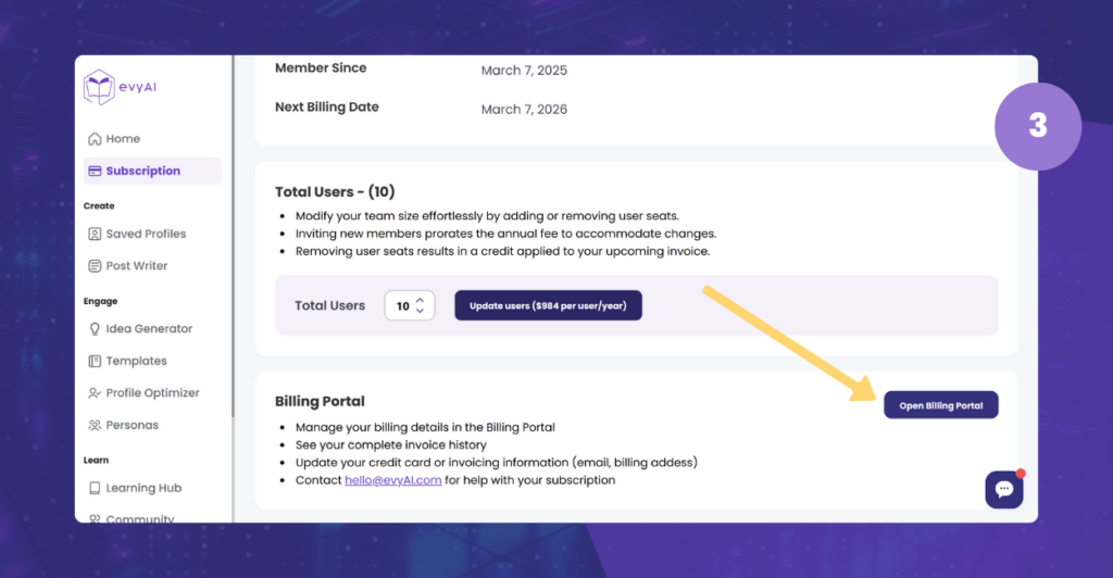 How to update your billing information - Image 2