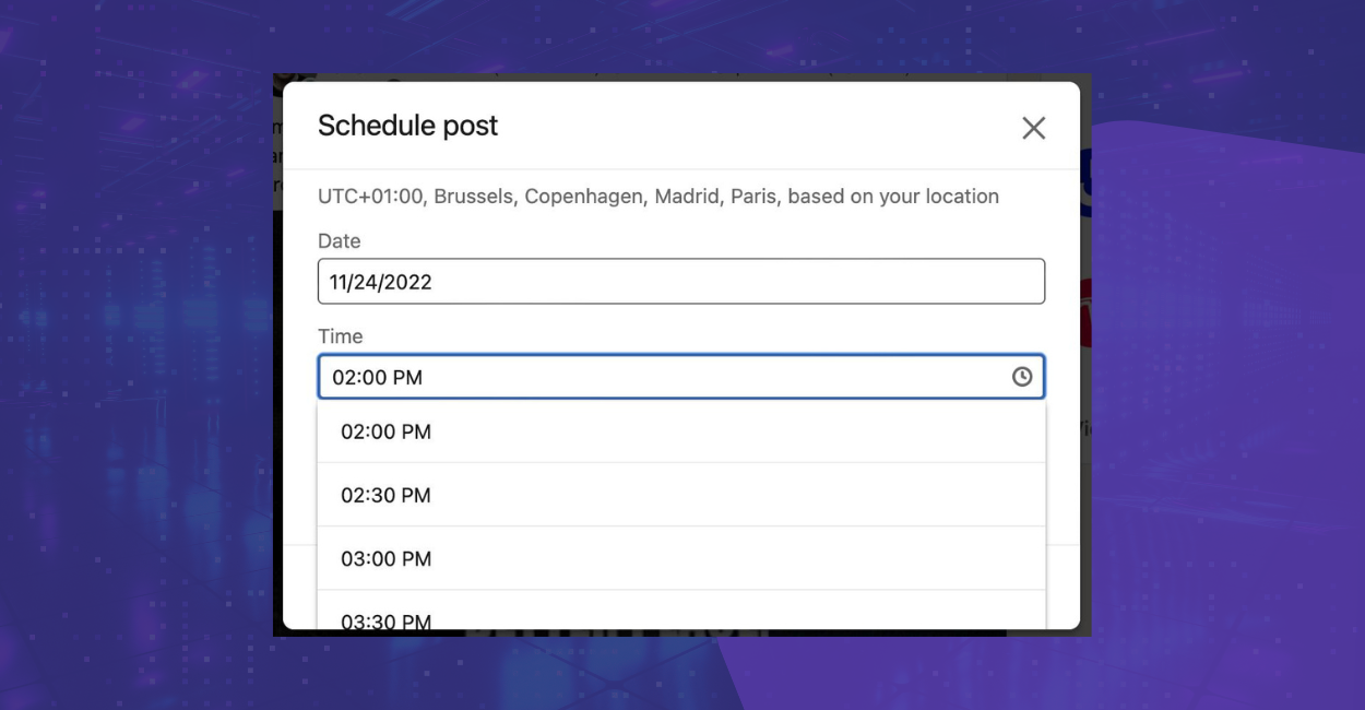 schedule a post