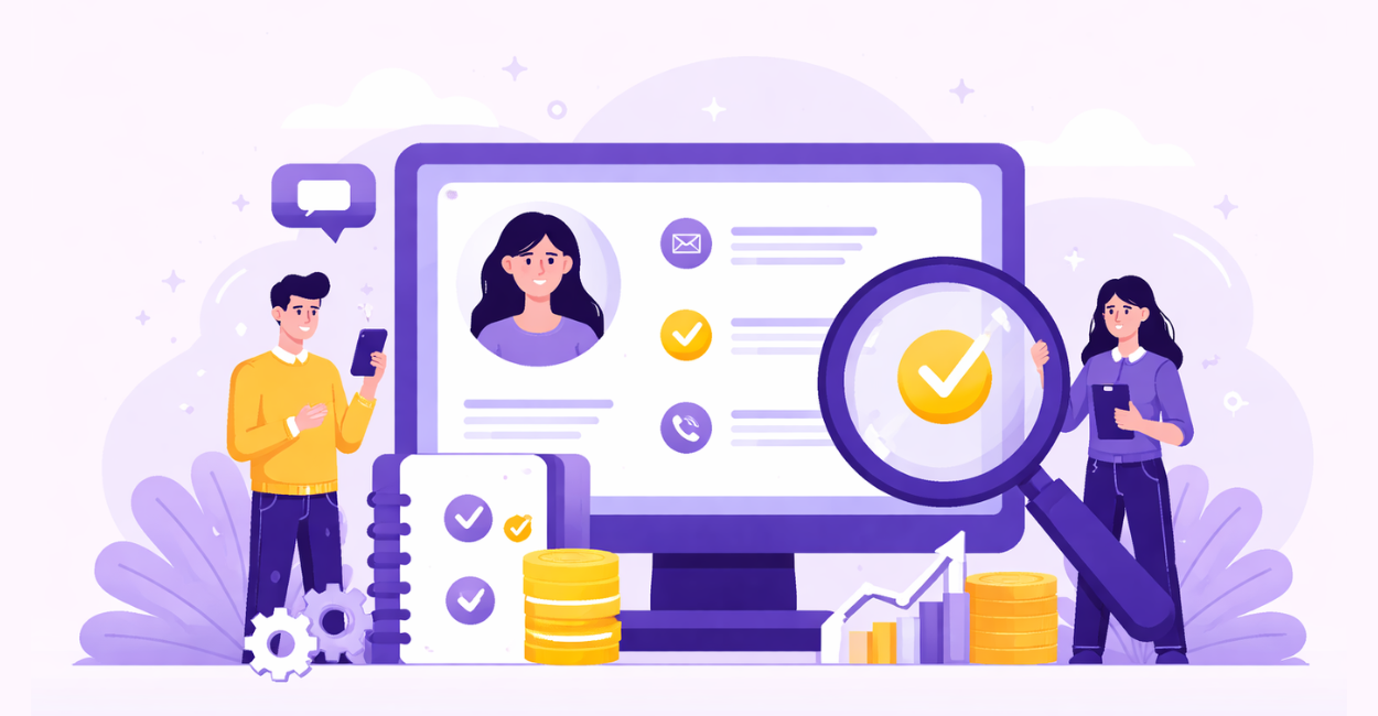 evyAI Enrich Feature Find Contact Information and Research Prospects Faster - Header