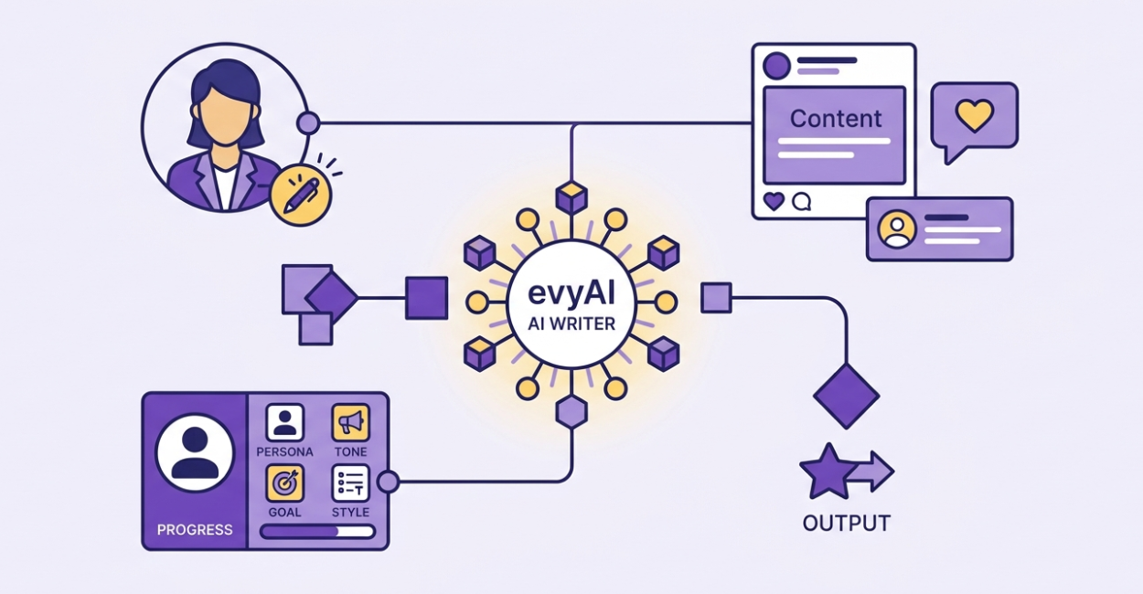evyAI AI Writer The Complete Guide to Creating High-Converting Content - Header